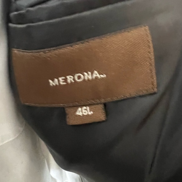 MERONA MENS DRESS BLAZER PINSTRIPE SIZE 46L IN GREAT CONDITION BKAZER ONLY. - Picture 3 of 8